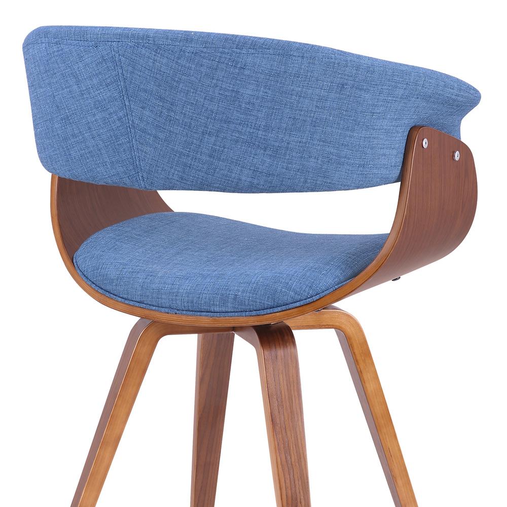 Armen Living - Summer Mid-Century Chair in Blue Fabric with Walnut Wood Finish - LCSUCHBLUE veiw 5