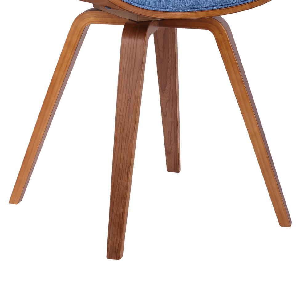 Armen Living - Summer Mid-Century Chair in Blue Fabric with Walnut Wood Finish - LCSUCHBLUE veiw 6
