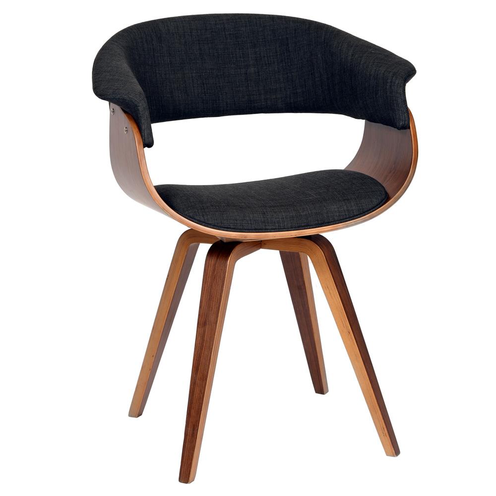 Armen Living - Summer Modern Chair In Charcoal Fabric and Walnut Wood - LCSUCHWACH veiw 1