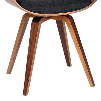 Armen Living - Summer Modern Chair In Charcoal Fabric and Walnut Wood - LCSUCHWACH veiw 3