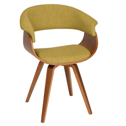 Armen Living - Summer Modern Chair In Green Fabric and Walnut Wood - LCSUCHWAGR veiw 1