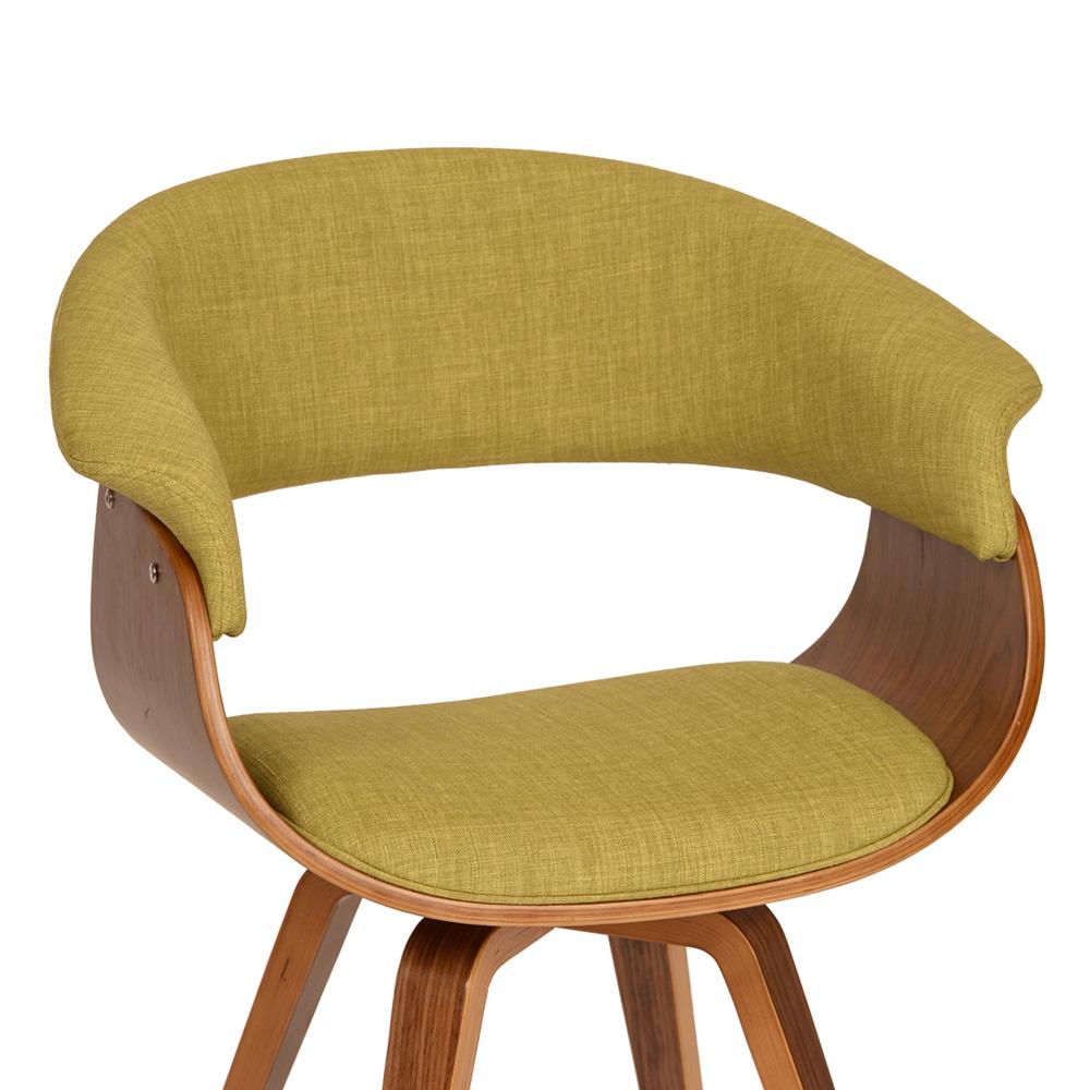Armen Living - Summer Modern Chair In Green Fabric and Walnut Wood - LCSUCHWAGR veiw 2