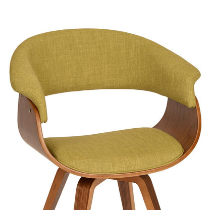Armen Living - Summer Modern Chair In Green Fabric and Walnut Wood - LCSUCHWAGR veiw 2