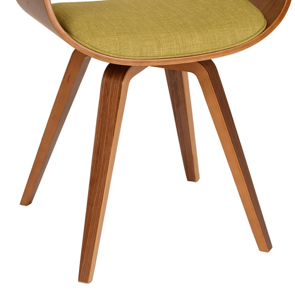 Armen Living - Summer Modern Chair In Green Fabric and Walnut Wood - LCSUCHWAGR veiw 3