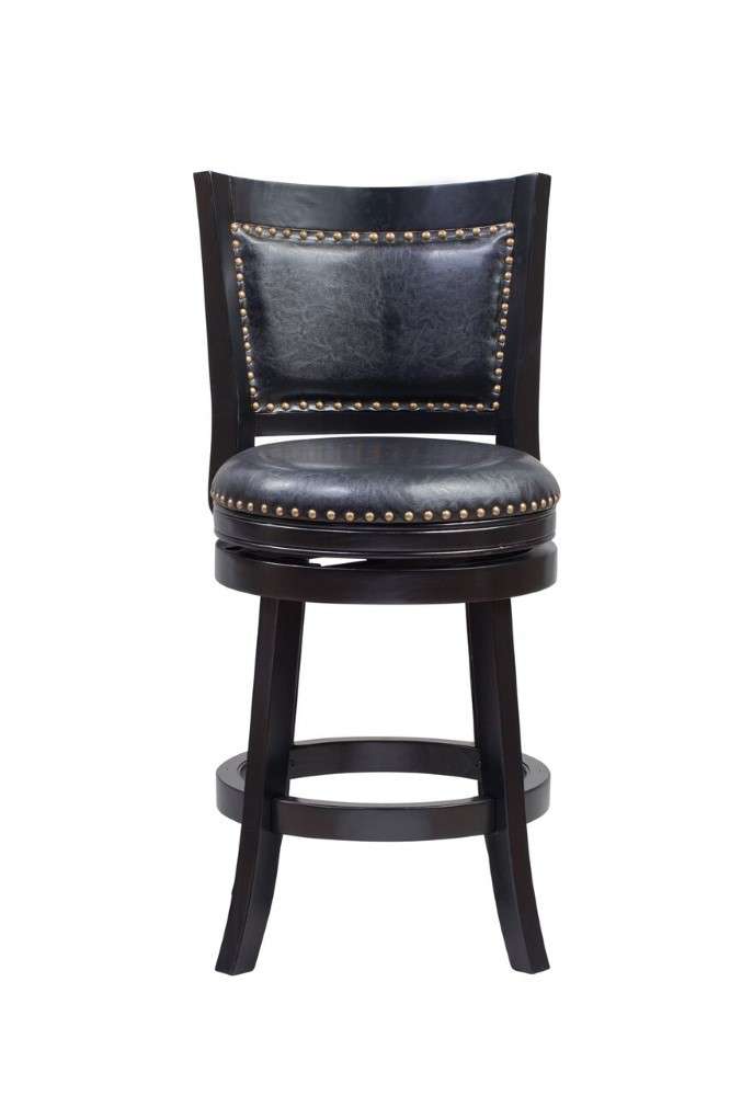 Boraam - 24in Bristol Swivel Stool in Black - 42524 veiw 1