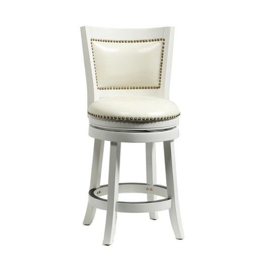 Boraam - 24in Bristol Swivel Stool in White - 42424 veiw 1