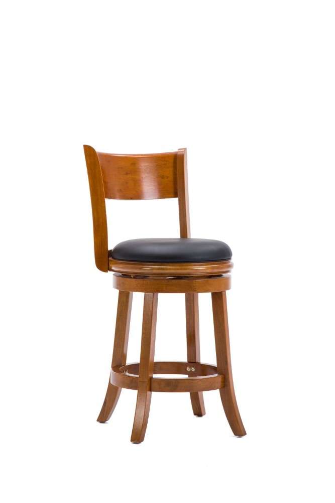 Boraam - 24in Palmetto Swivel Stool in Fruitwood - 45124 veiw 1