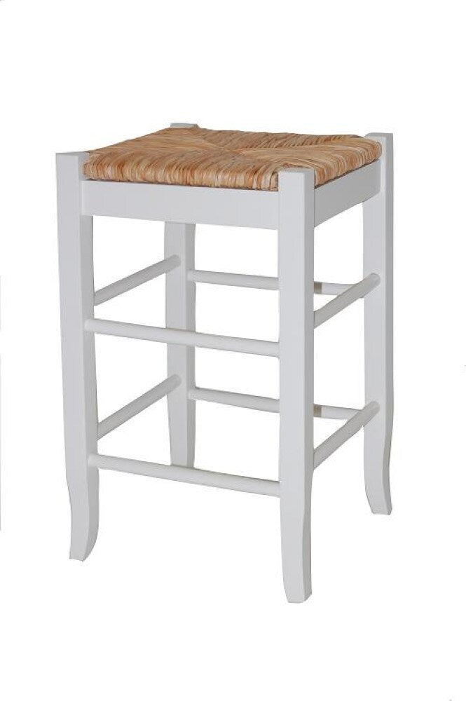 Boraam - 24in Sq Rush Stool in White - 94324 veiw 3