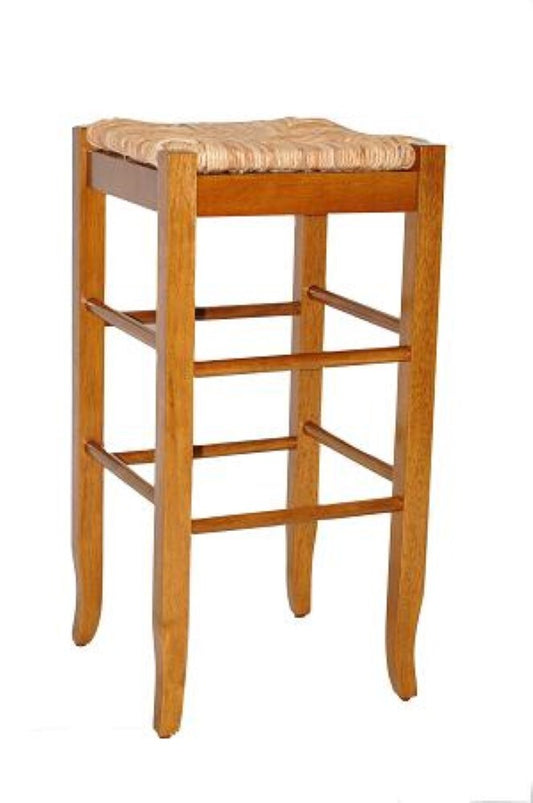 Boraam - 29in Sq Rush Stool in Oak - 94129 veiw 1