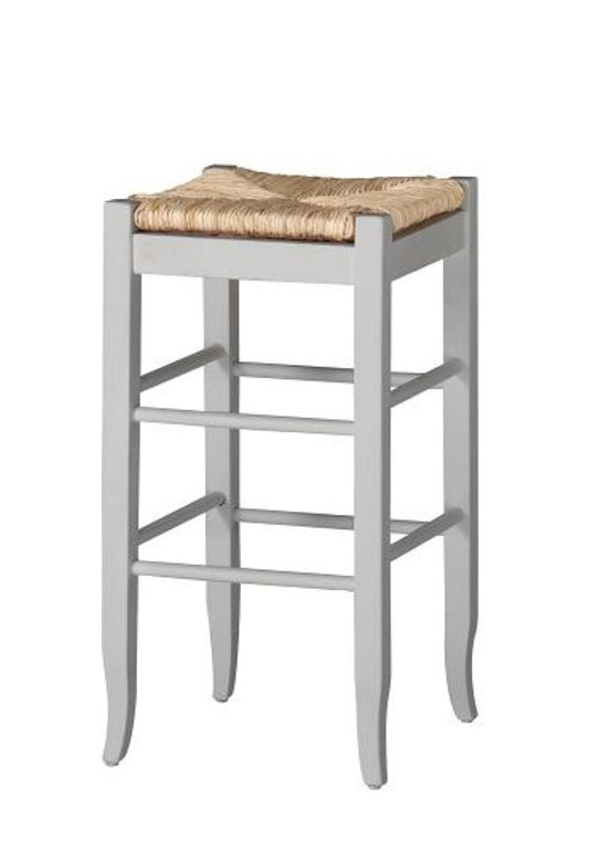 Boraam - 29in Sq Rush Stool in White - 94329 veiw 1