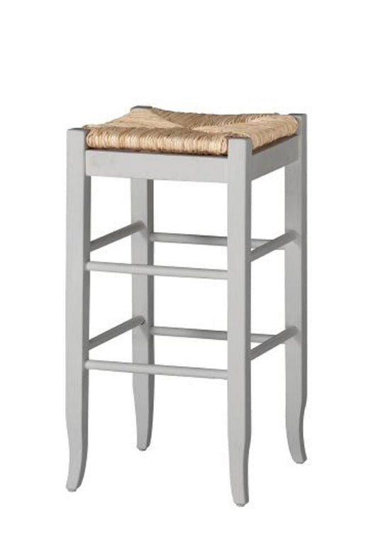 Boraam - 29in Sq Rush Stool in White - 94329 veiw 2