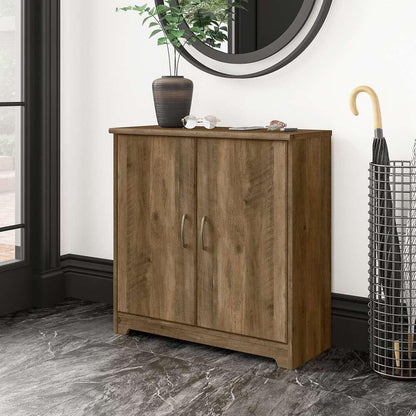 Bush Furniture - Cabot Small Entryway Cabinet with Doors in Reclaimed Pine - WC31598-Z veiw 2