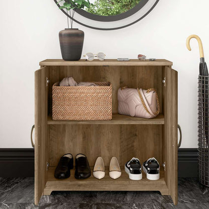 Bush Furniture - Cabot Small Entryway Cabinet with Doors in Reclaimed Pine - WC31598-Z veiw 7