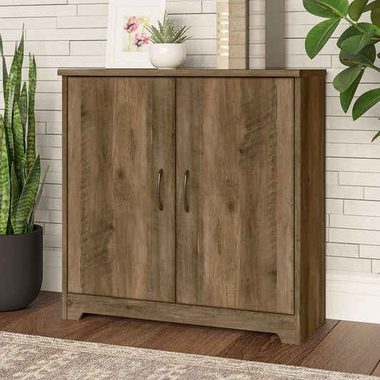 Bush Furniture - Cabot Small Storage Cabinet with Doors in Reclaimed Pine - WC31598 veiw 2