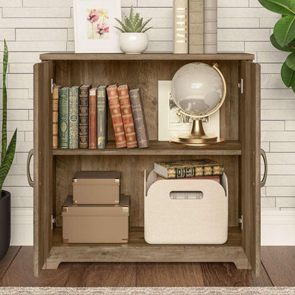 Bush Furniture - Cabot Small Storage Cabinet with Doors in Reclaimed Pine - WC31598 veiw 8