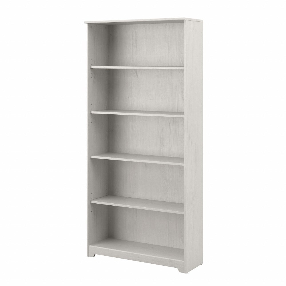 Bush Furniture  -  Cabot Tall 5 Shelf Bookcase in Linen White Oak  - WC31166 veiw 1