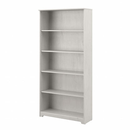 Bush Furniture  -  Cabot Tall 5 Shelf Bookcase in Linen White Oak  - WC31166 veiw 1