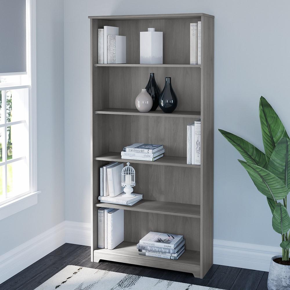 Bush Furniture - Cabot Tall 5 Shelf Bookcase in Modern Gray - WC31366 veiw 2