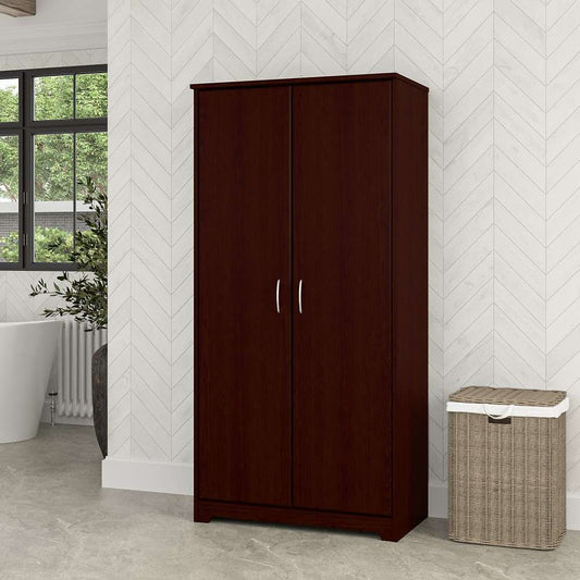Bush Furniture - Cabot Tall Bathroom Storage Cabinet with Doors in Harvest Cherry - WC31499-Z1 veiw 2