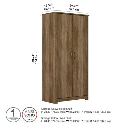 Bush Furniture - Cabot Tall Bathroom Storage Cabinet with Doors in Reclaimed Pine - WC31599-Z1 veiw 5