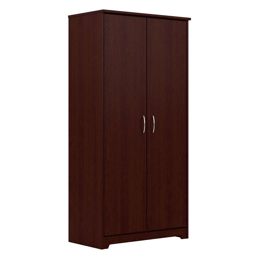 Bush Furniture - Cabot Tall Kitchen Pantry Cabinet with Doors in Harvest Cherry - WC31499-Z veiw 1