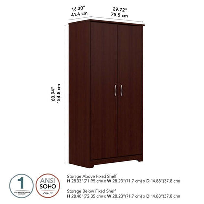 Bush Furniture - Cabot Tall Kitchen Pantry Cabinet with Doors in Harvest Cherry - WC31499-Z veiw 5