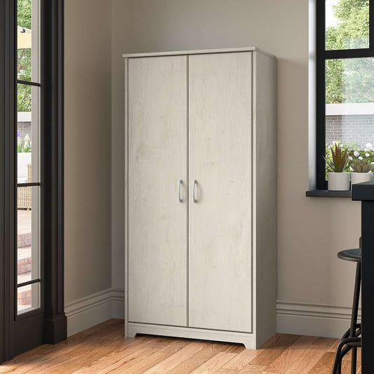 Bush Furniture - Cabot Tall Kitchen Pantry Cabinet with Doors in Linen White Oak - WC31199-Z veiw 2
