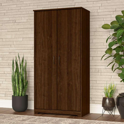 Bush Furniture - Cabot Tall Storage Cabinet with Doors in Modern Walnut - WC31099 veiw 2