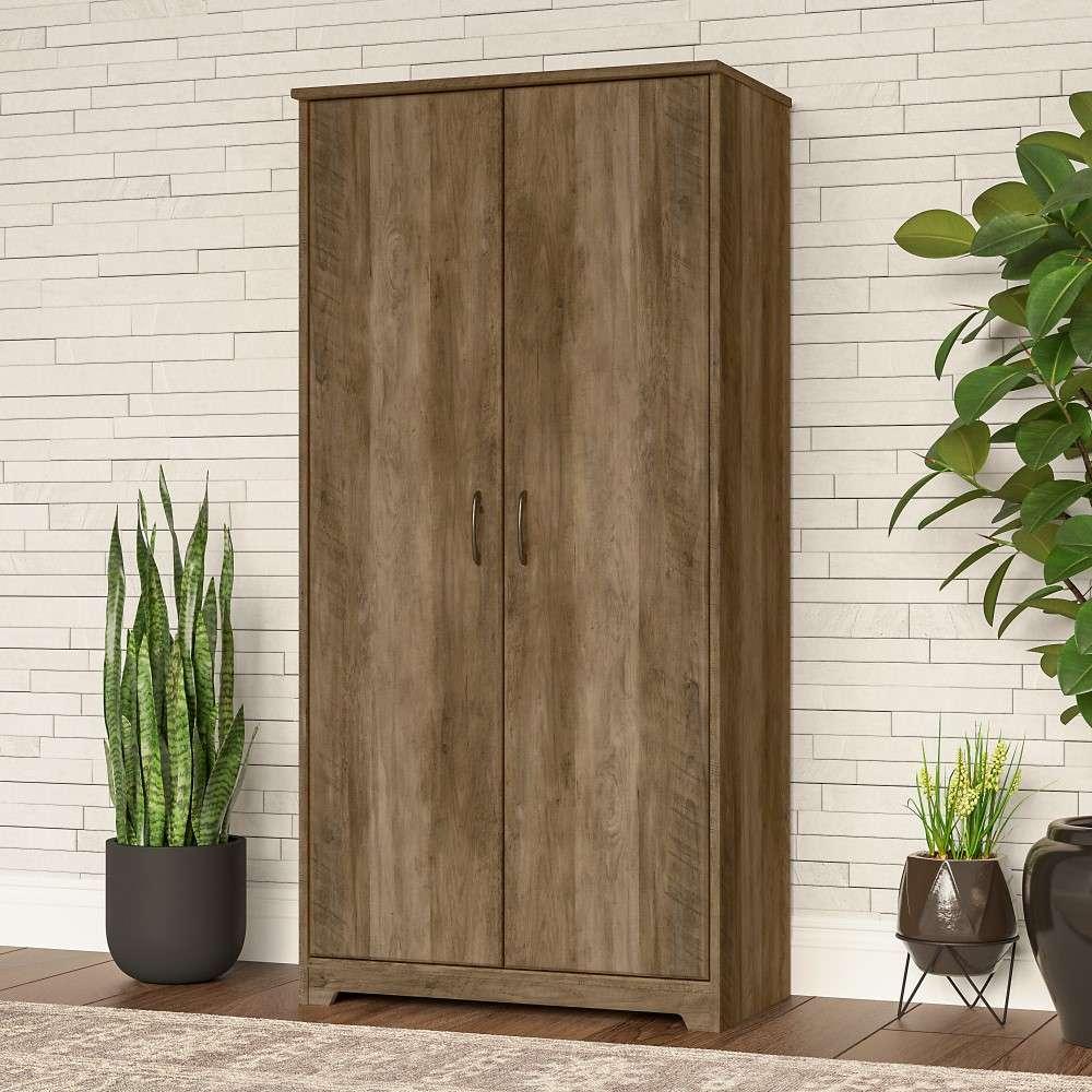 Bush Furniture - Cabot Tall Storage Cabinet with Doors in Reclaimed Pine - WC31599 veiw 2