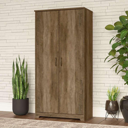 Bush Furniture - Cabot Tall Storage Cabinet with Doors in Reclaimed Pine - WC31599 veiw 2