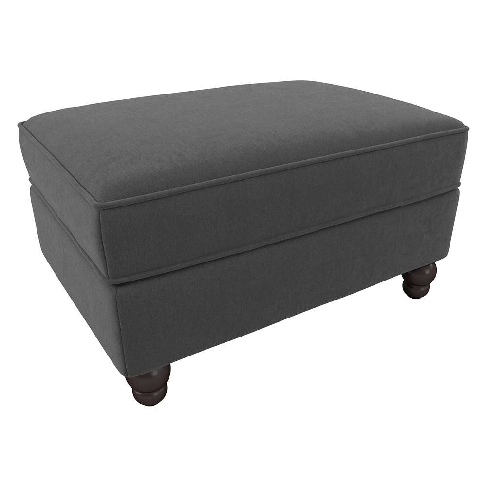 Bush Furniture - Coventry Storage Ottoman in Charcoal Gray Herringbone - CVO34BCGH-Z veiw 1