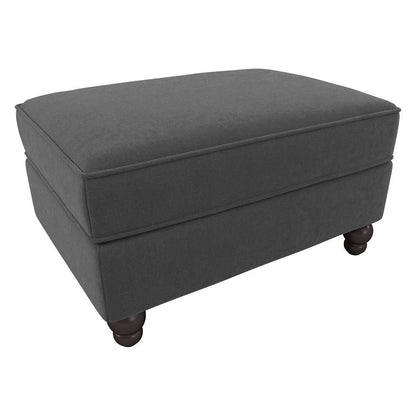 Bush Furniture - Coventry Storage Ottoman in Charcoal Gray Herringbone - CVO34BCGH-Z veiw 1