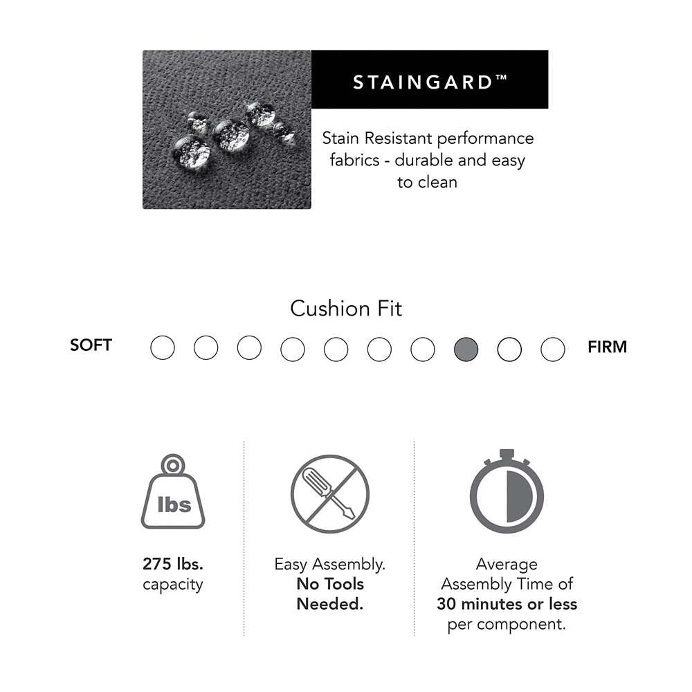 Bush Furniture - Coventry Storage Ottoman in Charcoal Gray Herringbone - CVO34BCGH-Z veiw 6