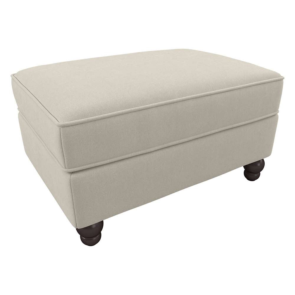 Bush Furniture - Coventry Storage Ottoman in Cream Herringbone - CVO34BCRH-Z veiw 1