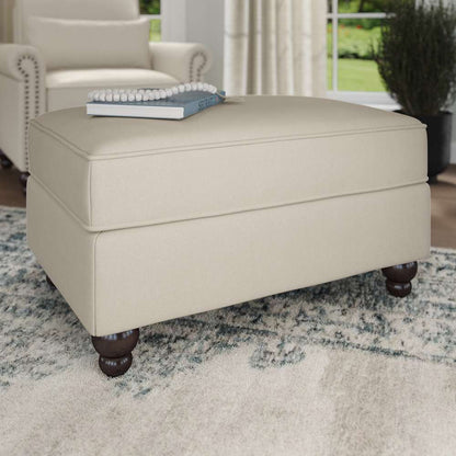 Bush Furniture - Coventry Storage Ottoman in Cream Herringbone - CVO34BCRH-Z veiw 2