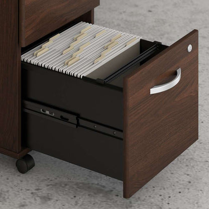 Bush Furniture - Hybrid 2 Drawer Mobile File Cabinet in Black Walnut - Assembled - HYF116BWSU-Z veiw 5