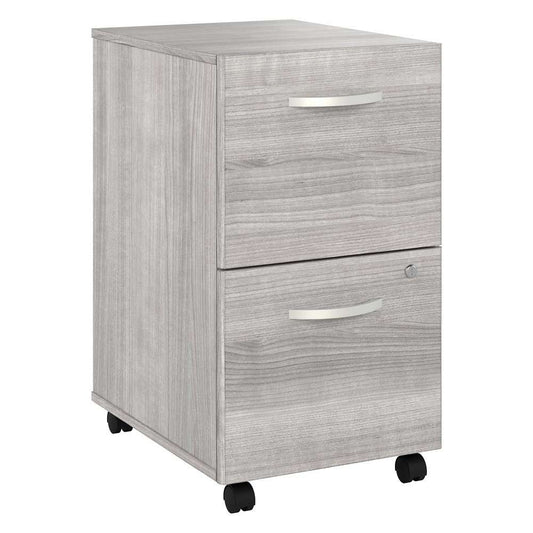 Bush Furniture - Hybrid 2 Drawer Mobile File Cabinet in Platinum Gray - Assembled - HYF116PGSU-Z veiw 2
