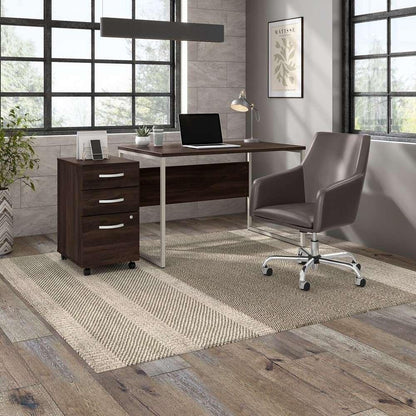 Bush Furniture - Hybrid 3 Drawer Mobile File Cabinet in Black Walnut - Assembled - HYF216BWSU-Z veiw 8