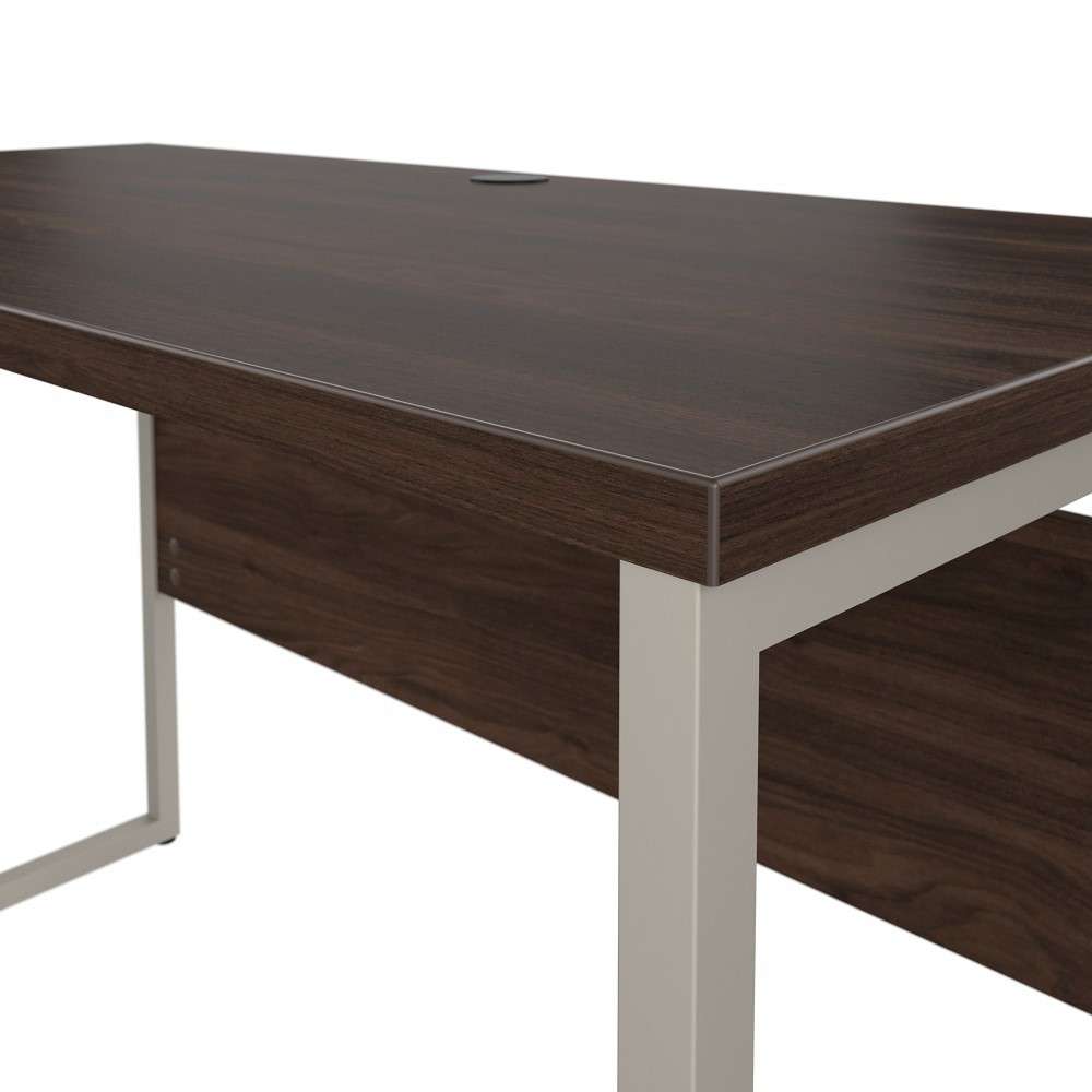 Bush Furniture - Hybrid 48W x 24D Computer Table Desk with Metal Legs in Black Walnut - HYD148BW veiw 5