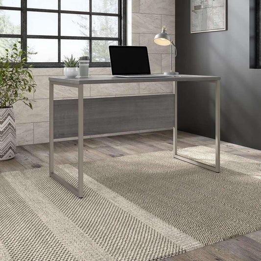 Bush Furniture - Hybrid 48W x 24D Computer Table Desk with Metal Legs in Platinum Gray - HYD148PG veiw 1