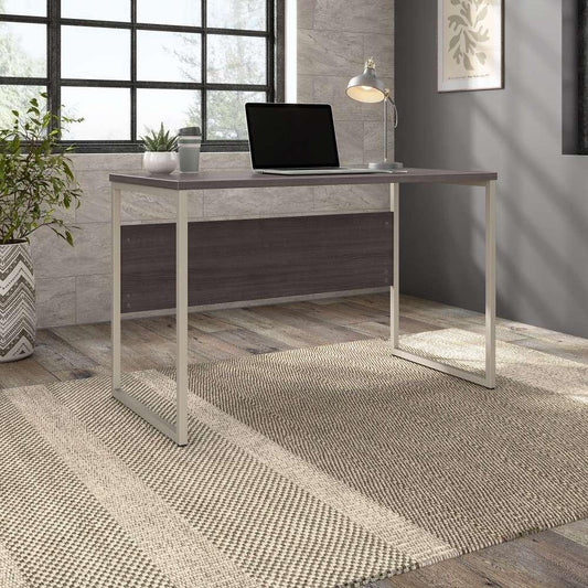 Bush Furniture - Hybrid 48W x 24D Computer Table Desk with Metal Legs in Storm Gray - HYD148SG veiw 1