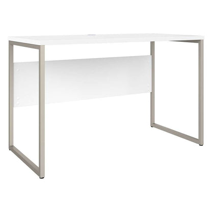 Bush Furniture - Hybrid 48W x 24D Computer Table Desk with Metal Legs in White - HYD148WH veiw 2