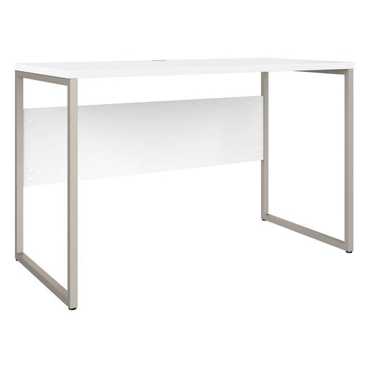 Bush Furniture - Hybrid 48W x 24D Computer Table Desk with Metal Legs in White - HYD148WH veiw 2