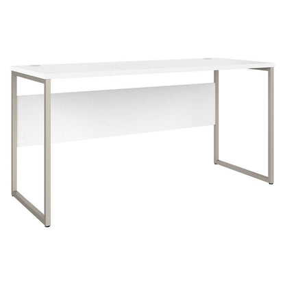 Bush Furniture - Hybrid 60W x 24D Computer Table Desk with Metal Legs in White - HYD260WH veiw 2