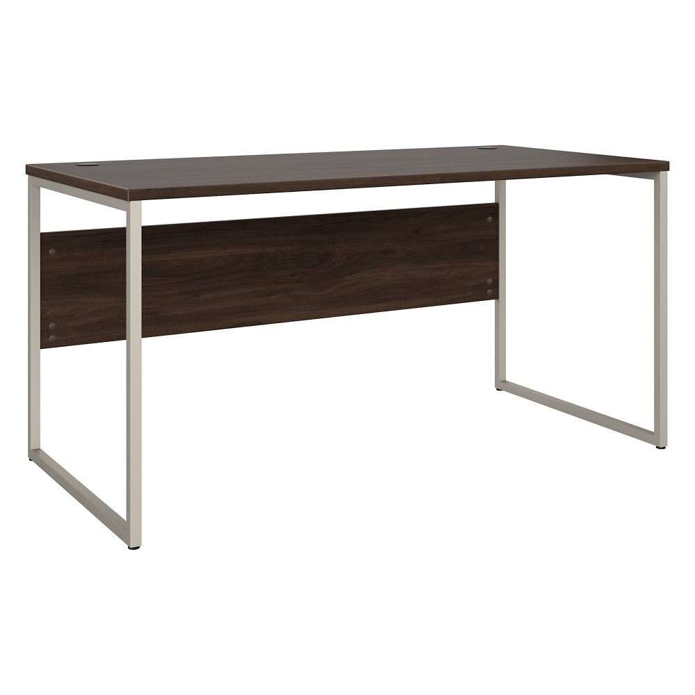 Bush Furniture - Hybrid 60W x 30D Computer Table Desk with Metal Legs in Black Walnut - HYD360BW veiw 2