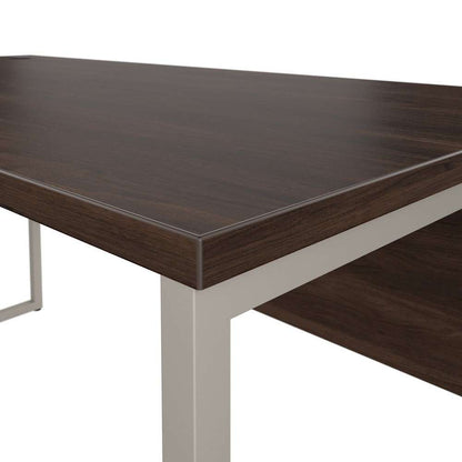 Bush Furniture - Hybrid 60W x 30D Computer Table Desk with Metal Legs in Black Walnut - HYD360BW veiw 5