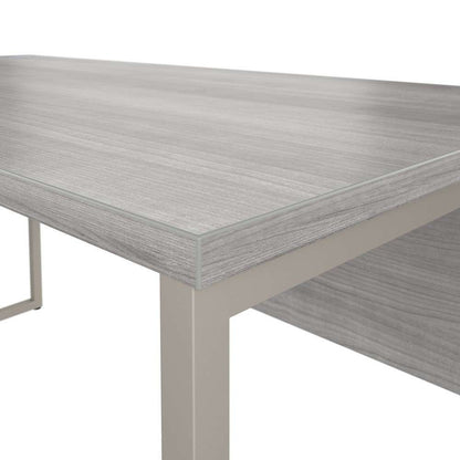 Bush Furniture - Hybrid 60W x 30D Computer Table Desk with Metal Legs in Platinum Gray - HYD360PG veiw 5