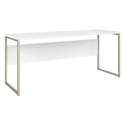 Bush Furniture - Hybrid 72W x 24D Computer Table Desk with Metal Legs in White - HYD272WH veiw 2