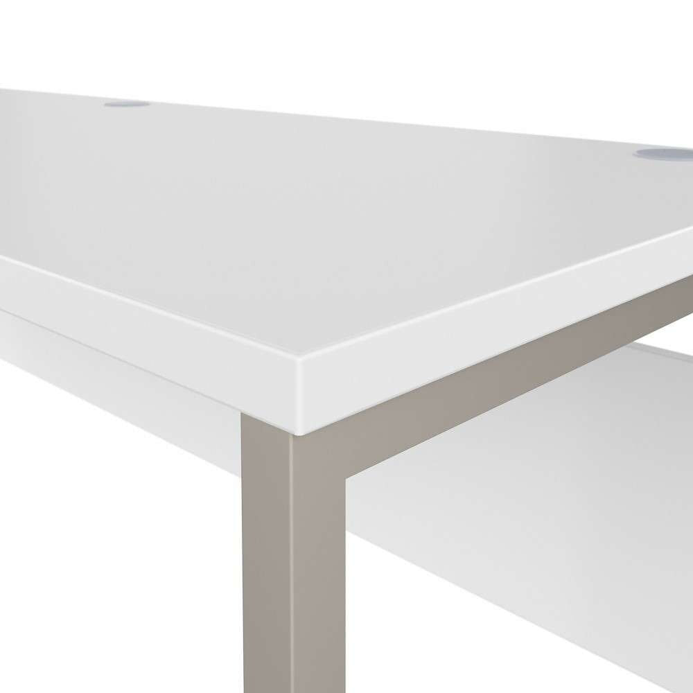 Bush Furniture - Hybrid 72W x 24D Computer Table Desk with Metal Legs in White - HYD272WH veiw 5