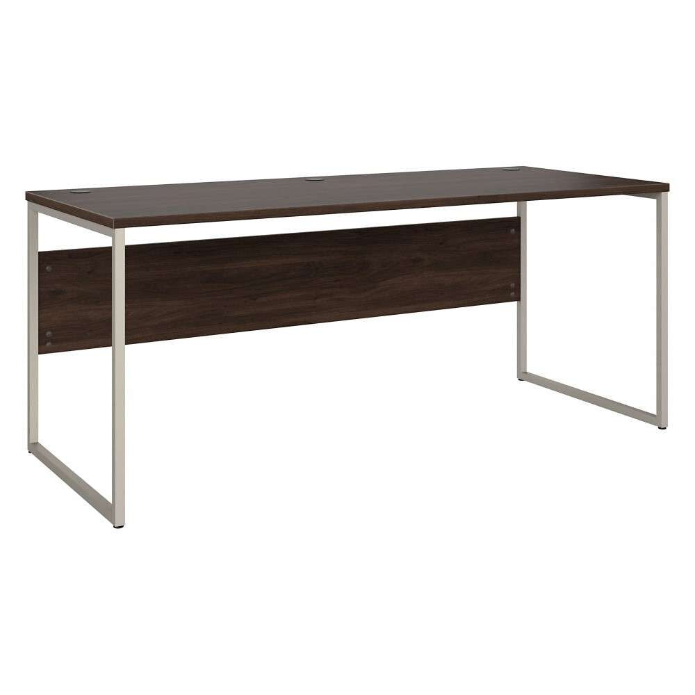 Bush Furniture - Hybrid 72W x 30D Computer Table Desk with Metal Legs in Black Walnut - HYD373BW veiw 2